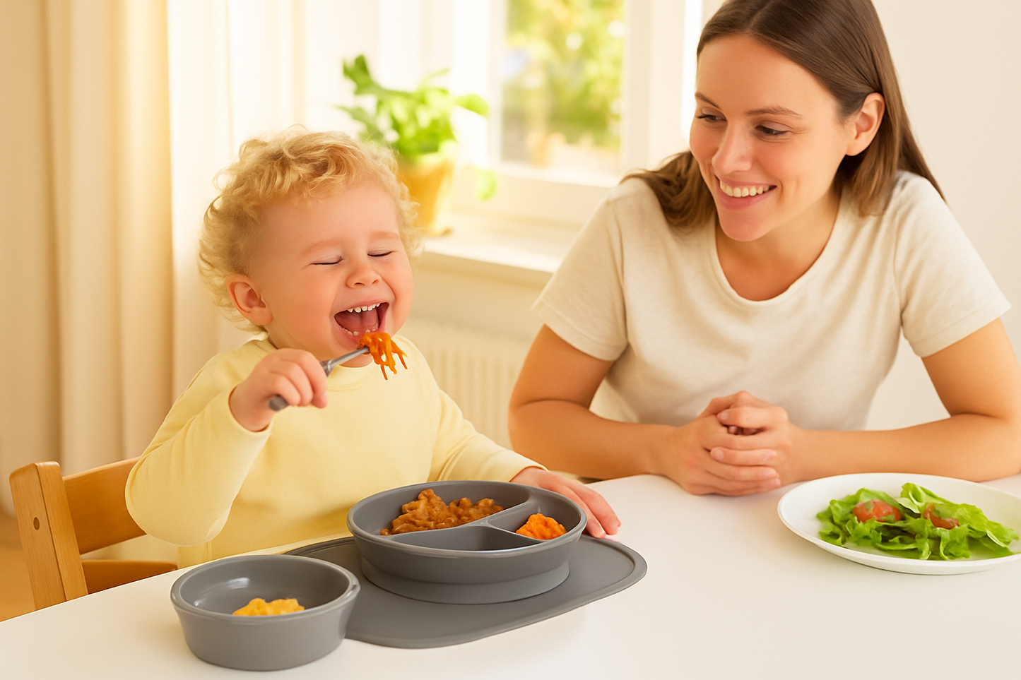 Twistshake® Infant Feeding Bowl with Anti-Slip Vacuum Base & Click-Lock Mat