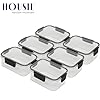 HOUSIL Smart lock Airtight Kitchen Storage Containers Set of 6, Plastic Storage Container with Air Tight Lid Kitchen Container, Plastic Boxes Kitchen Accessories Items for Storage Organizers 1200ML