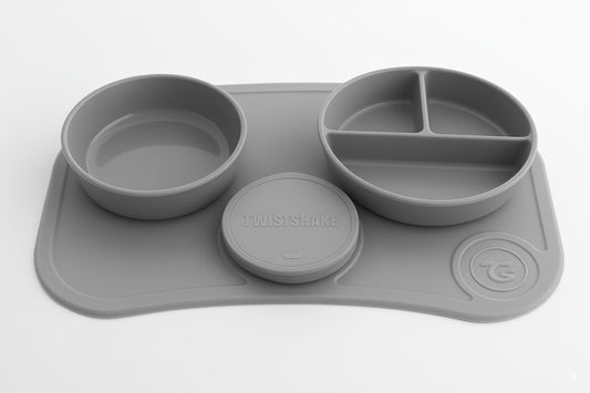 Twistshake® Infant Feeding Bowl with Anti-Slip Vacuum Base & Click-Lock Mat