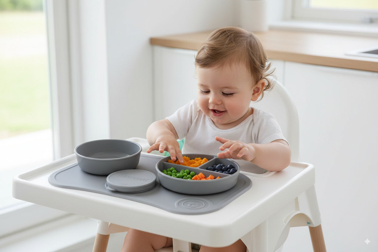 Twistshake® Infant Feeding Bowl with Anti-Slip Vacuum Base & Click-Lock Mat