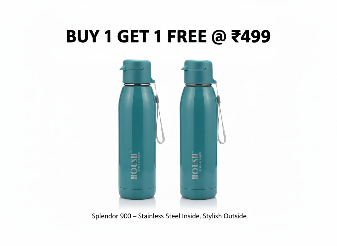 Buy 1 Get 1 Splendor 900 Premium Bottle – Stainless Steel Inner, 900ml Capacity