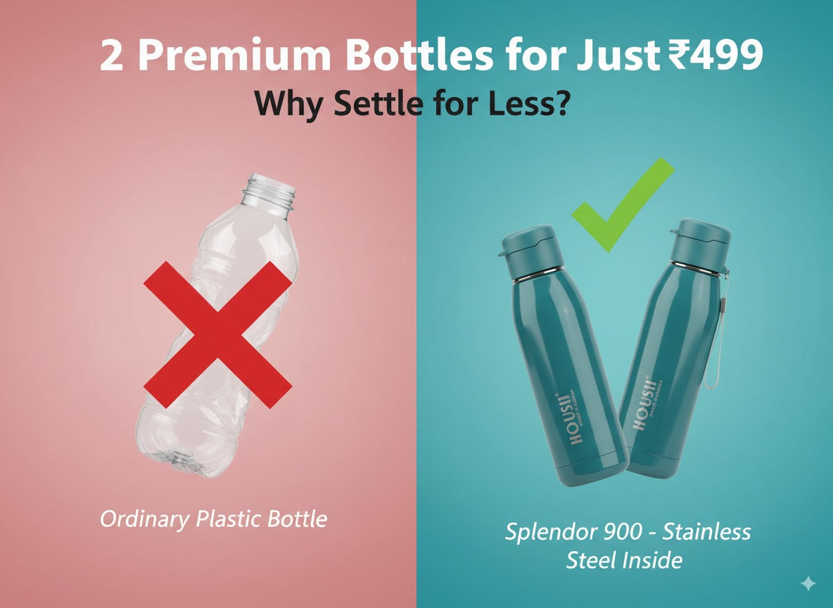 Buy 1 Get 1 Splendor 900 Premium Bottle – Stainless Steel Inner, 900ml Capacity