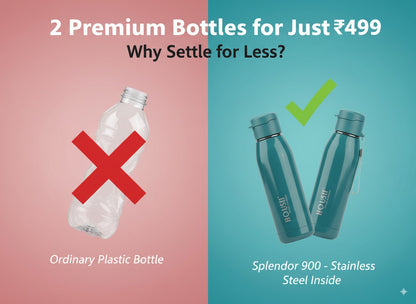 Buy 1 Get 1 Splendor 900 Premium Bottle – Stainless Steel Inner, 900ml Capacity