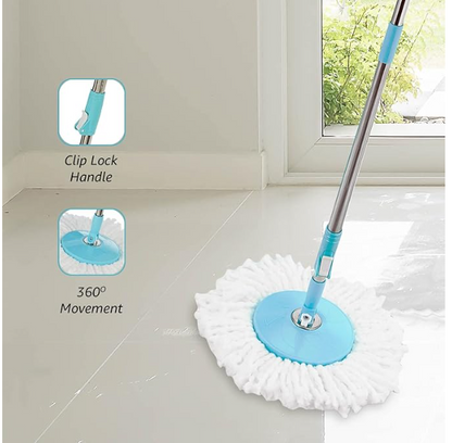 Magic Spin Mop 360° Rotating Pole & Bucket Wet & Dry Mop Set