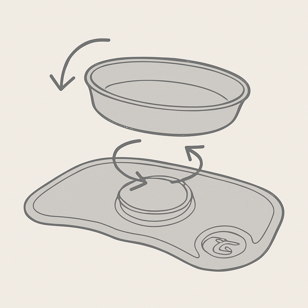 Twistshake® Infant Feeding Bowl with Anti-Slip Vacuum Base & Click-Lock Mat