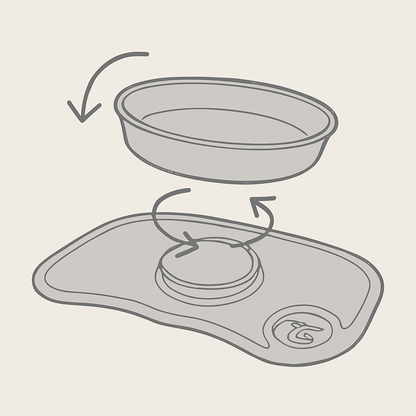 Twistshake® Infant Feeding Bowl with Anti-Slip Vacuum Base & Click-Lock Mat